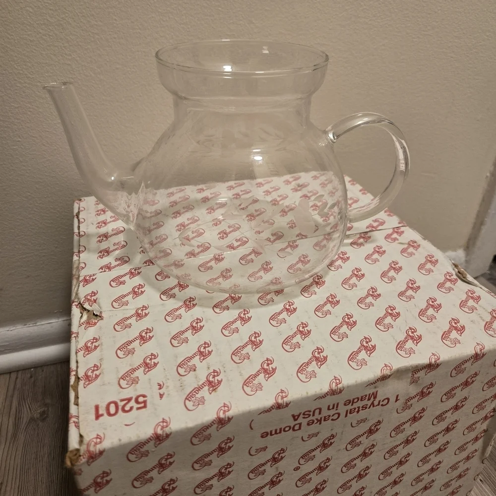 Vintage Princess House Heritage Glass  Teapot With Infuser